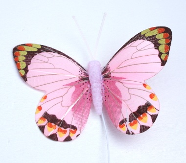 Toestemming plek Bekritiseren Veren vlinders : Veren vlinder roze 8.5 cm breed
